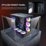 Antec C5 ARGB, 7 x 120mm ARGB PWM Fans Included, Up to 10 Fans Simultaneously, Type-C 3.2 Gen 2 Port, Seamless Tempered Glass Front & Side Panels, 360mm Radiator Support, Mid-Tower ATX PC Case - Image 11