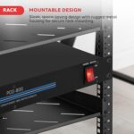 Pyle 1800W 8 Rack Mount Conditioner-15 Amp Surge Protector with Noise Suppression Rear Outlet for Multi Appliances-Triple Mode Protection-AC Power-for Home & Computer, Black (PCO800) - Image 7