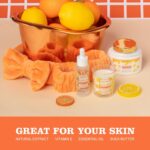 Orange Scents spa gift set Great Gift Lemon Spa Gifts for girls, Body care Set Birthday Gifts, Gift Baskets for Women, 11pcs Bath Gift Set for Women, Self Care Spa Kit Lemon Citrus Spa Gift Basket - Image 8