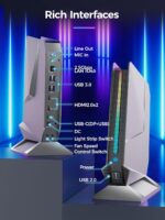 T1-Pro Mini Gaming PC Core i9-13900HK/RTX4060 8G GDDR6,Mini Gaming Computer 64GB RAM DDR5-5200,2TB PCIe4.0 SSD,Adjustable RGB Light,WiFi6E/BT5.3/2.5G LAN/USB-C 4K@60Hz Win11 Pro Desktop PC - Image 6