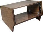 Sound Town DIY 4U Angled Desktop Turret Studio Rack with Solid Baltic Birch Plywood, Weathered Brown, Assembly Required (SDRK-Y4SLB) - Image 4