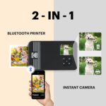 KODAK Mini Shot 3 Retro 4PASS 2-in-1 Instant Digital Camera and Photo Printer (3x3 inches) + 60 Sheets Cartridge Bundle, White - Image 3