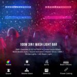 LED Stage Wash Light Bar - 40IN 100W DJ Light Bar 3IN1 RGB LED Strobe Beam Lighting Effects Aluminum Alloy DMX Control Sound Activated Uplights for Events Music Band Live Show Wedding Party - Image 3