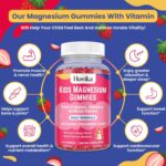 Magnesium Gummies for Kids - Magnesium Citrate + Vitamin B6 & D3 - Great Tasting Kids Magnesium Calm Gummies for Nerve Bone and Muscle Health for Kids Wellness, Vegan Strawberry Flavor 60 Count - Image 5