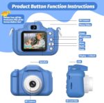 Upgrade Dinosaur Kids Camera, Christmas Birthday Gifts for Girls Boys 3-12, 1080P HD Selfie Digital Video Camera for Toddlers, Cute Portable Little Girls Boys Gifts Toys for 3 4 5 6 7 8 9 Years Old - Image 9