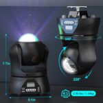 U`King Moving Head Dj Light,30W Double Sided Disco Ball Parties Light with Kaleidoscope and Stage Lighting by DMX and Sound Activated Control Spotlight for Club,Wedding,Live Show,Bar(1-Pack) - Image 8
