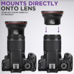 58MM 0.43x Altura Photo Professional HD Wide Angle Lens (w/Macro Portion) for Canon EOS 70D 77D 80D 90D Rebel T8i T7 T7i T6i T6s T6 SL2 SL3 DSLR Cameras - Image 3
