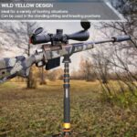 Aluminum Hunting Monopod - 21"-67" Shooting Tripod Stand with 360 Rotating V Yoke Head for Rifle, Outdoors - Image 7