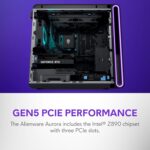 Alienware Aurora Gaming Desktop ACT1250 - Intel Core Ultra 9 285 Processor, Liquid Cooled, NVIDIA GeForce RTX 5080, 32GB DDR5 RAM, 1TB SSD, 1000W Platinum Rated PSU, Win 11 Home - Clear Panel - Image 10