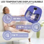 HOSPAN Collapsible Foot Spa Electric Rotary Massage, Foot Bath with Heat, Bubble, Remote, and 24 Motorized Shiatsu Massage Balls. Pedicure Foot Spa for Feet Stress Relief - FS02A - Image 9