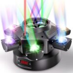 Moving Head DJ Lights, 150W RGBW LED Moving Head Light with Mixed Lighting Effects, 6 Arms Party Lights Support DMX-512 & Sound Activated, Stage Lights for Party Disco KTV Wedding Club - Image 2