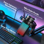 MAONO Gaming USB Microphone, Noise Cancellation Condenser Mic with Mute, Gain, Monitoring, Boom Arm Mic for Streaming, Podcast, Twitch, YouTube, Discord, PC, Computer, PS4, PS5, Mac, GamerWave DGM20S - Image 5