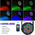 Stage Lights DJ Lights 36LED Par Lights - 4 Pack RGB Party Lights Uplights with Sound Activated Remote Control Stage Lighting for Disco Wedding Club Ba Christmas Party Lighting Outdoor - Image 3
