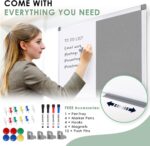 Combination Magnetic Whiteboard & Fabric Board,Dry Erase Board Bulletin Board 36x24inches Combo Vision Board for Wall,Home,School,Office - Image 7