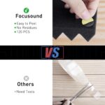 24 Packs Acoustic Foam Panels 2" X 12" X 12", Soundproofing Foam Noise Cancelling Foam with 120 PCS Double-Side adhesive - Image 3