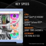 Thermaltake LCGS View i1470TH-380 Gaming Desktop (Intel® Core™ i9-14900KF, ToughRam 32GB DDR5 6400MT/s RGB Memory, NVIDIA® GeForce RTX™ 5070 Ti, 2TB NVMe M.2, WiFi, Windows 11) V38H-Z790-57T-LCS - Image 3
