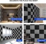Acoustic Foam Panels, 12X12X2 Inches Self-adhesive Mushroom-Shaped Design High Density Sound-Absorbing and Noise-Canceling Block Cotton for Studio Recording, Office,Home (Gray, 48PCS) - Image 7