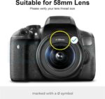 EEEKit 58mm Tulip Flower Lens Hood with UV Filter Lens for Canon EOS 77D 80D 90D Rebel T8i T7 T7i T6i XTi SL2 DSLR Camera - Image 7