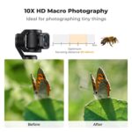 K&F Concept 10X Macro Lens Compatible with DJI Osmo Pocket 3, Close Up Filter HD Macro Photography Lens, Magnetic Attach/Multi-Coated/Optical Glass - Image 5