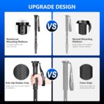 Manbily 65-Inch Camera Monopod, 5 Sections Aluminum Travel Monopod for Canon Nikon Sony DSLR Cameras Video Camcorder, Compact Portable Lightweight（E-222） (Red) - Image 3