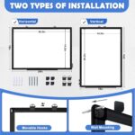 Double-Sided White Board Black Aluminium Frame, 24" x 18" Dry Erase Board Magnetic Whiteboard for Wall, Hanging Mounted Whiteboard Home, School, Office, Kitchen - Image 3