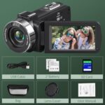 Camcorder Video Camera 4K Ultra 80MP Vlogging Camera for YouTube 18X Digital Zoom Camcorder Recorder 3.0" IPS HD Screen IR Night Vision with 32GB SD Card, Lens Cap, 2 Batteries - Image 8