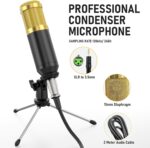 Facmogu F998 Podcast Equipment Bundle, Audio Interface & BM800 Condenser Microphone with Tripod Stand, Professional Recording Studio Package for Live Streaming, Broadcast, Recording, YouTube, TikTok - Image 4