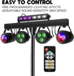 DJ Lights Package with Stand 7.5Ft, DJ Light for Parties Sound Activated, DMX & Remote Control Portable Gig Bar Lights LED Stage Lighting System for Band, Booth, Wedding, Events, Shows - Image 6