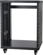 VEVOR 12U AV Rack Stand, Server Rack Cabinet, Network Stereo Recording Studio Rack with Lockable Caster Wheels, Special Vents for 19" Audio Video Musical & IT Equipment Mounting, 300 lbs Capacity - Image 10