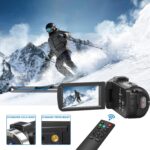 8K 64MP Video Camera 18X Digital Camcorder Video Camera for YouTube 3.0 inch Flip Screen Camcorder Vlogging Camera with 32GB SD Card, 2.4G Remote Control, Two Batteries - Image 8