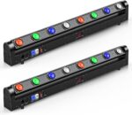 8 Eye LED Beam Wall Washer Lights,120W RGBW 4IN1 Strobe Moving Head DJ Light Bar 180 ° Tilt DMX and Sound Control Stage Lighting Bar for Party Light dj Disco Lights Wedding Club KTV Live House-2PC - Image 2