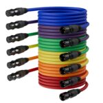 XLR Cables 6ft 6 Pack, XLR Microphone Cable Male Female 6 Color Gold-Plated 3-Pins, XLR to XLR Cable for Microphone, Mixer, Recording Studio- 6 Feet, 6 Pack - Image 2