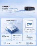 KAMRUI Mini PC Computer, Intel Processor N97 (up to 3.6 GHz), 16GB DDR4 RAM 256GB M.2 SSD, Mini Desktop Computer Support Dual 4K, WiFi, Bluetooth, Ethernet, HTPC for Business, Education, Home - Image 3