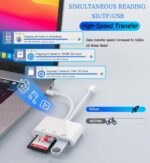 SD Card Reader for iPhone, iPad, USB C and Lightning Dual Port SD Card Adapter, Memory Card Reader for Camera Adapter, Support SD, Micro SD, USB 3.0, No App Driver Required - Image 4