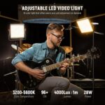 Neewer 2 Packs Dimmable Bi Color 480 LED Video Light Kit, 3200~5600K CRI 96+ LED Panel with U Bracket, 75 inches Tripod Light Stand for YouTube Recording Studio Photography Streaming Key Lighting - Image 3