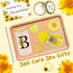 Sunflower Personalized Gifts for Women,12pcs Sunflower Initial Gifts,Initial Glass Cup,Monogrammed Gifts for Women,Birthday Gifts for Women,Sunshine Get Well Gifts for Women,Mom-B - Image 7
