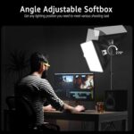 Softbox Lighting Kit, NiceVeedi 16'' x 16'' Softbox Photography Lighting Kit with 63” Tripod Stand & 5400K 450W Equivalent LED Bulb, Continuous Lighting for Photography/Video Record/Live Streaming - Image 4