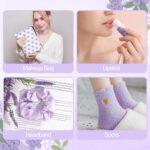 Birthday Gifts for Women, Self Care Gifts for Women, Relaxing Spa Gifts Basket Care Package w/Flannel Blanket, Mothers Day Gifts for Mom Her Best Friend Grandma Sister Wife (Purple) - Image 9