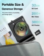 4K Digital Camera for Photography, 64MP Autofocus Vlogging Camera for YouTube with Selfie Lens, Compact Travel Video Camera with Flash, 16X Zoom, Anti-Shake, 32GB Card, 2 Batteries(Black) - Image 9