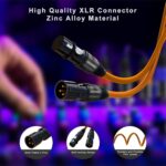 XLR Cables 6ft 6 Pack, XLR Microphone Cable Male Female 6 Color Gold-Plated 3-Pins, XLR to XLR Cable for Microphone, Mixer, Recording Studio- 6 Feet, 6 Pack - Image 5
