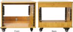 Sound Town DIY 8U Solid Carbonized Bamboo Studio Rack w/ 16" Depth, Ventilation, Rubber Feet, Casters for Recording Room, PA/DJ Equipment, Home Audio (STBR-8UW) - Image 4