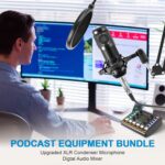 Podcast Equipment Bundle Audio Interface, DJ Mixer, BM-800 Condenser Microphone, Studio Equipment with Mic Arm, Bluetooth for Streaming, Voice Over, Singing, PC - Image 10
