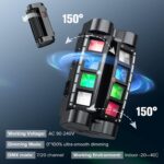 U`King Spider Moving Head Light 8x10W RGBW LEDs Beam DJ Lights and 2 Pixel Light & Laser Lights, Sound Activated/DMX-512 Control Party Disco Wedding Live Stage Lighting, 3 in 1 New Version - Image 6