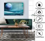 8 Pack Art Acoustic Panels,48x32 inch Sound Absorbing Wall Art,Decorative Soundproof Wall Panels,Fireproof Absorbing Noise Cancelling Panels for Recording Studio Acoustical Treatments,Moon - Image 4