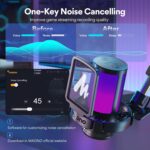 MAONO Gaming USB Microphone, Noise Cancellation Condenser Mic with Mute, Gain, Monitoring, Boom Arm Mic for Streaming, Podcast, Twitch, YouTube, Discord, PC, Computer, PS4, PS5, Mac, GamerWave DGM20S - Image 3