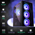 NOVATECH Phantom - Prebuilt Gaming PC Desktop Computer - RTX 3050 - Intel i7 Xeon 3.5GHz - 16GB RAM - 512GB M.2 SSD WiFi/BT, Win 11 Pro - Gaming Computer Tower, Pre Built PC Gaming - 1 Year Warranty - Image 3