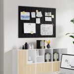 Babenest 12Pack Felt Bulletin Board, Large 47"x35" Double-Sided Available Cork Board Alternative, DIY Bulletin Pin Board with Removable Adhesive Tabs for Office School Home Wall (Black and White) - Image 6