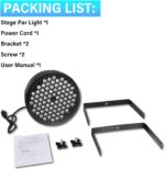 Stage Par Lights,160W 80 LED RGBW 4IN1 DJ Stage Par Can Lights for Parties Sound Activated Auto by DMX Control Stage Uplights for Events Wedding Disco Party Live Band DJ Show Stage Lighting - Image 8