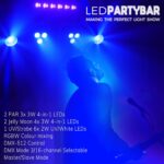 DJ Lights Package with Stand 7.5Ft, DJ Light for Parties Sound Activated, DMX & Remote Control Portable Gig Bar Lights LED Stage Lighting System for Band, Booth, Wedding, Events, Shows - Image 3