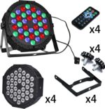 36 LED Stage Lights, Par Light with Remote & DMX Controlled Sound Activated Uplights for Events Wedding Birthday Christmas Music Show Dance Party DJ Lighting, 4 Pack - Image 7